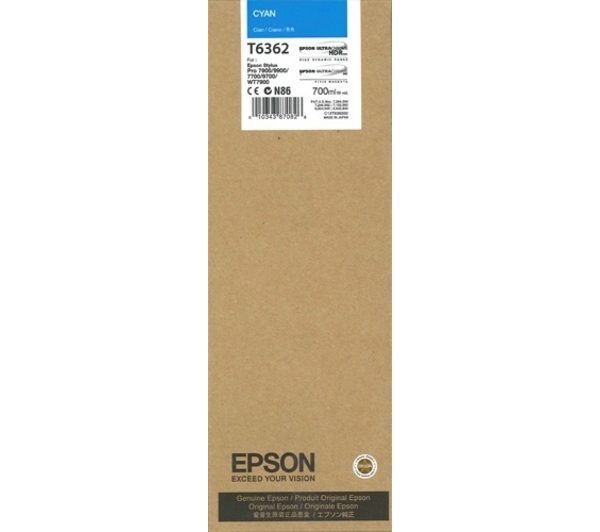 Mực in Epson T6362 Cyan ink cartridge (C13T636200)